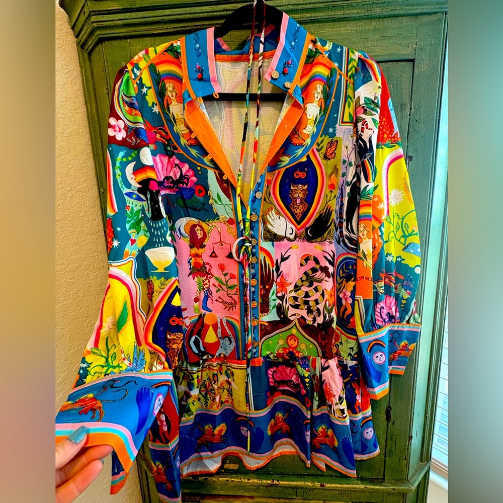 Colorful Patterned Blouse